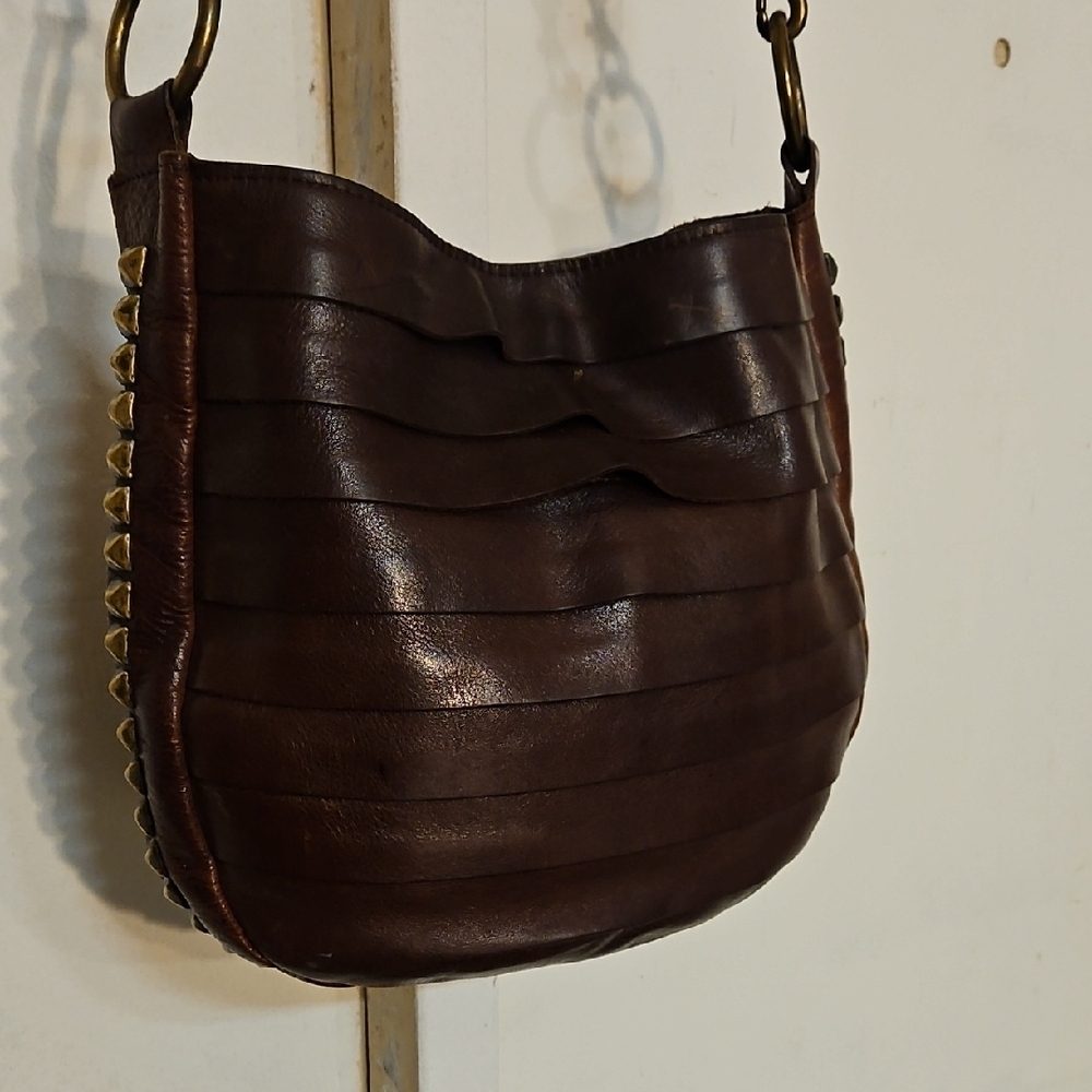 Brown Leather Shoulder Bag
